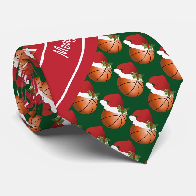 Corbata Baloncesto navideño (Enrollado)