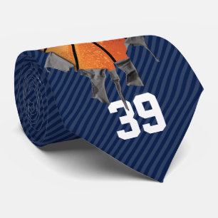 Corbata Baloncesto rasgado (oscuro/personalizado)