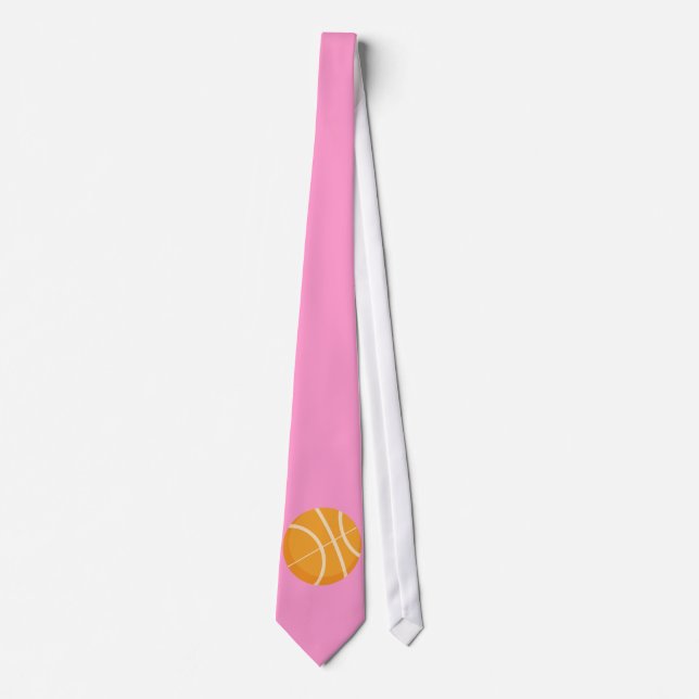 Corbata Baloncesto rosado (Anverso)