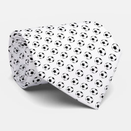 Corbata Balones de fútbol de blanco y negro sobre blanco