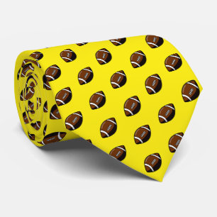 Corbata Balones de fútbol sobre el color amarillo del equi