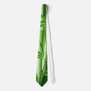 Corbata Bambú fresco con marea de perro
