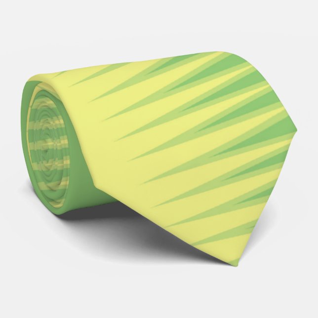 Corbata Banana Amarillo Lime Green Strips (Enrollado)