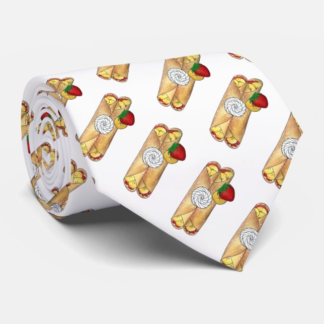 Corbata Banana Fresa Crêpes Cocina francesa Creta (Enrollado)