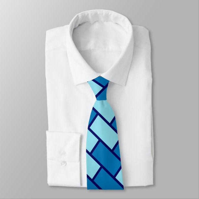 Corbata Banda de ladrillo suave azul (Atado)