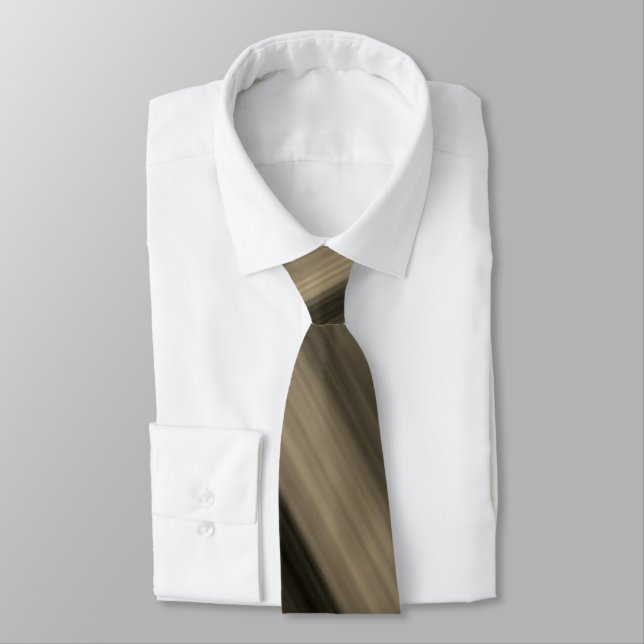 Corbata Banda marrón sutil (Atado)