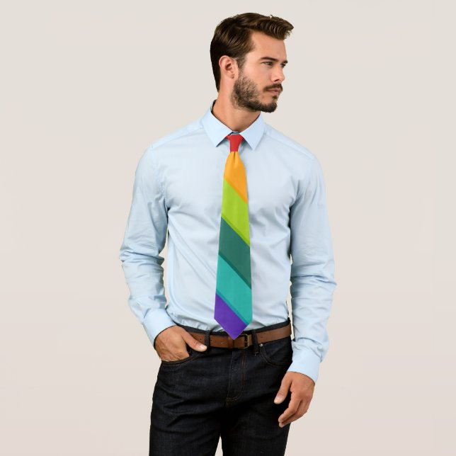 Corbata Banda multicolor (In situ)