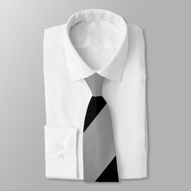 Corbata Banda Regental Black and Silver (Atado)