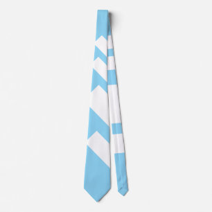 Corbata Bandas anchas de luz diagonal azul