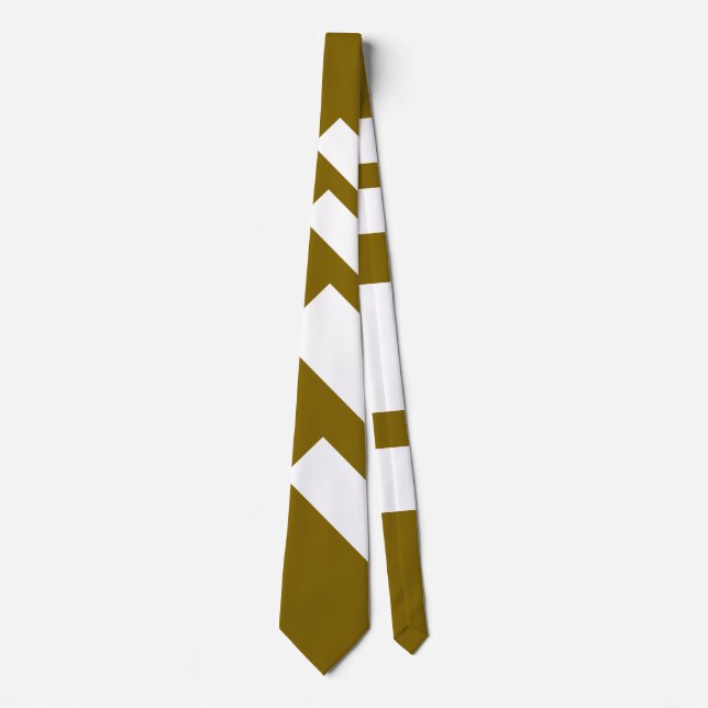 Corbata Bandas anchas Diagonal Med Brown (Anverso)