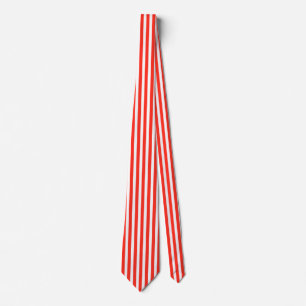Corbata Bandas Circus Red and White Cabana