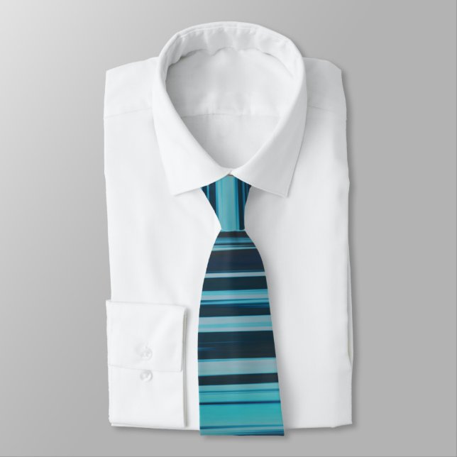 Corbata Bandas de onda azul (Atado)