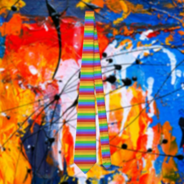 Corbata Bandas de orgullo: Arcoiris horizontal (Subido por el creador)