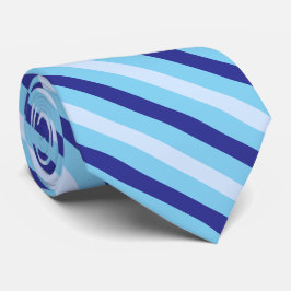 Corbata Bandas Diagonales Azul Y Turquesa Naval