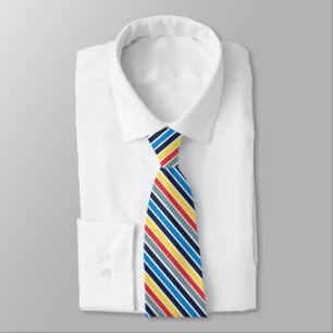 Corbata Bandas horizontales multicolores luminosas. Corba