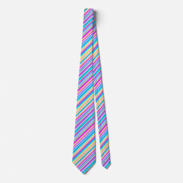Corbata Bandas multicolor 3 - Diagonal (Anverso)