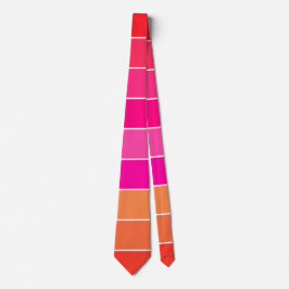 Corbata Bandas rojas, rosadas y Naranjas