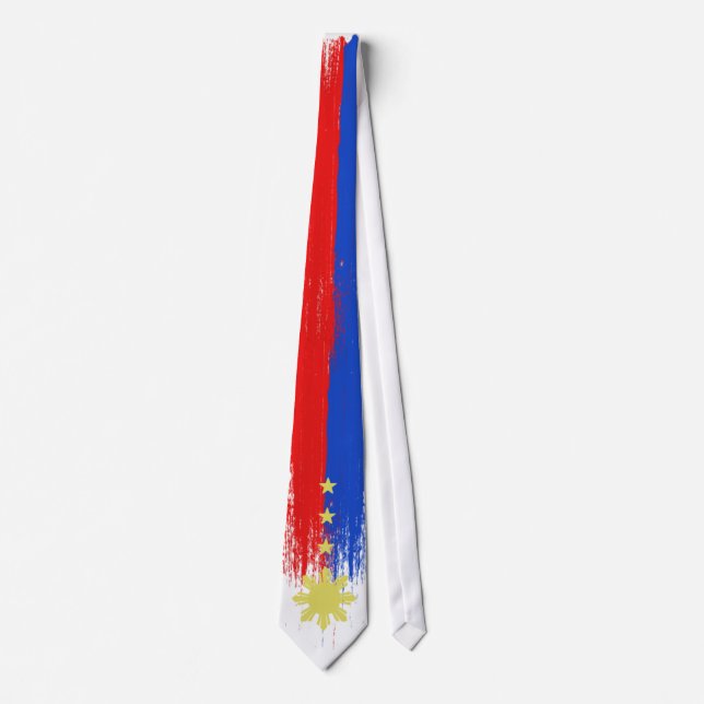 Corbata Bandera abstracta del lazo de Filipinas (Anverso)