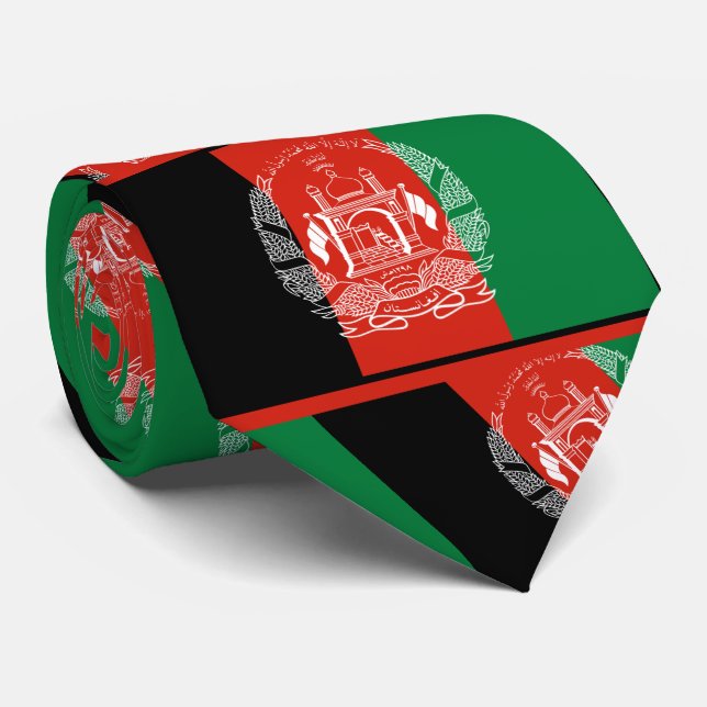 Corbata Bandera afgana, bandera de Afganistán (Enrollado)