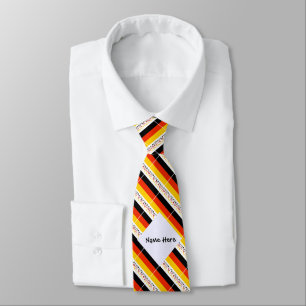 Corbata Bandera alemana Deutschland Personalización negra