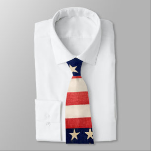 Corbata Bandera Americana Antigua Vintage