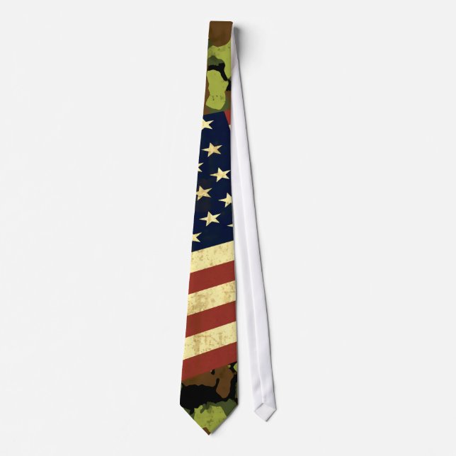 Corbata Bandera americana Camo (Anverso)