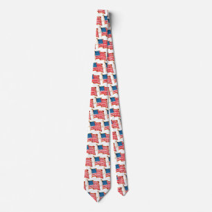 Corbata Bandera Americana Patriótica Vintage, Cuatro de Ju