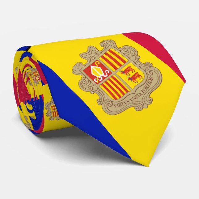 Corbata Bandera andorrana, Bandera de Andorra (Enrollado)