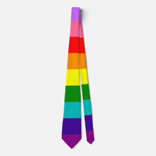 Corbata Bandera arco iris de 9 bandas de Gilbert Baker