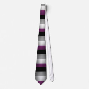 Corbata Bandera asexual del orgullo