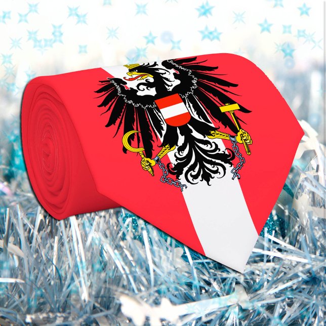 Corbata Bandera austriaca y negocios Austria, viajes y dep (Subido por el creador)