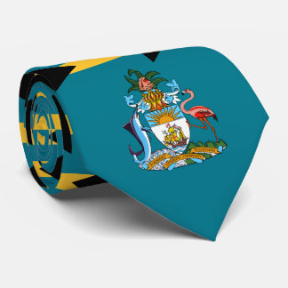 Corbata Bandera bahameña y escudo de armas, bandera de Bah