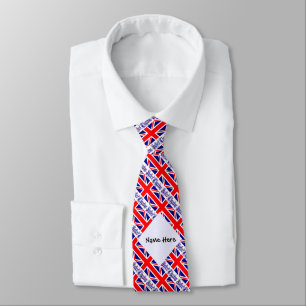 Corbata Bandera británica del Reino Unido personalizada en