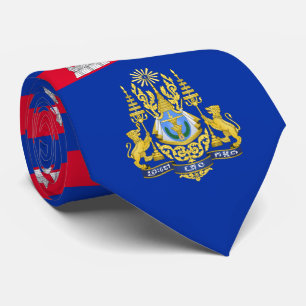 Corbata Bandera camboyana y armas reales, Camboya