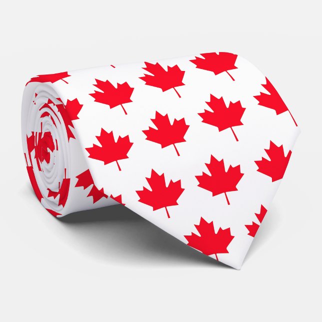 Corbata Bandera canadiense. CANADÁ. Patriótico.  (Subido por el creador)