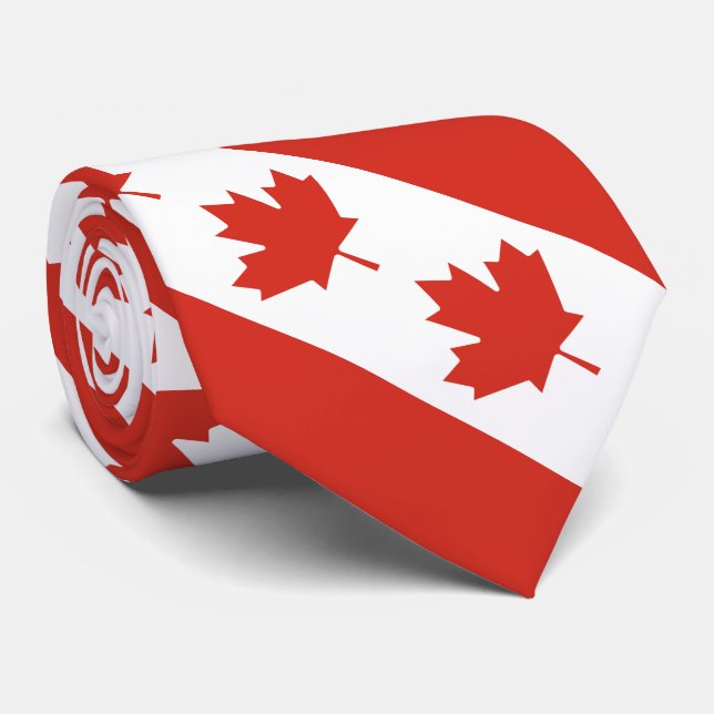 Corbata Bandera canadiense patriota (Enrollado)