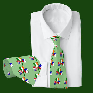Corbata Bandera checa Shamrock