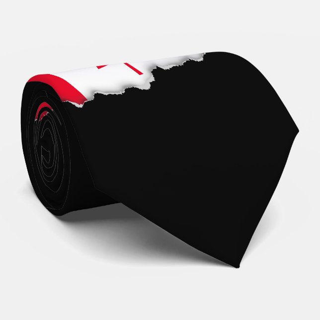 Corbata Bandera clásica de Canadá (Enrollado)