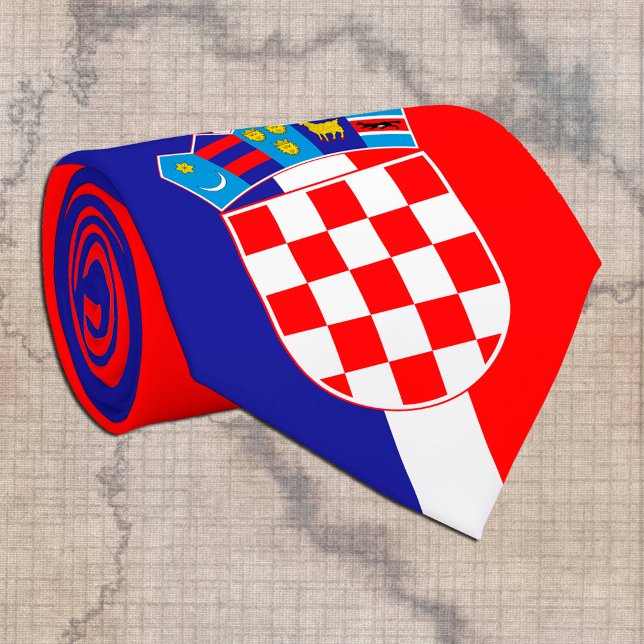 Corbata Bandera croata y viajes en Croacia, negocios / dep (Subido por el creador)