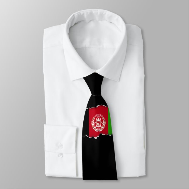 Corbata Bandera de Afganistán (Atado)