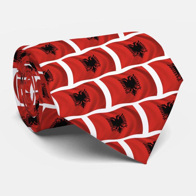 Corbata Bandera de Albania (Enrollado)