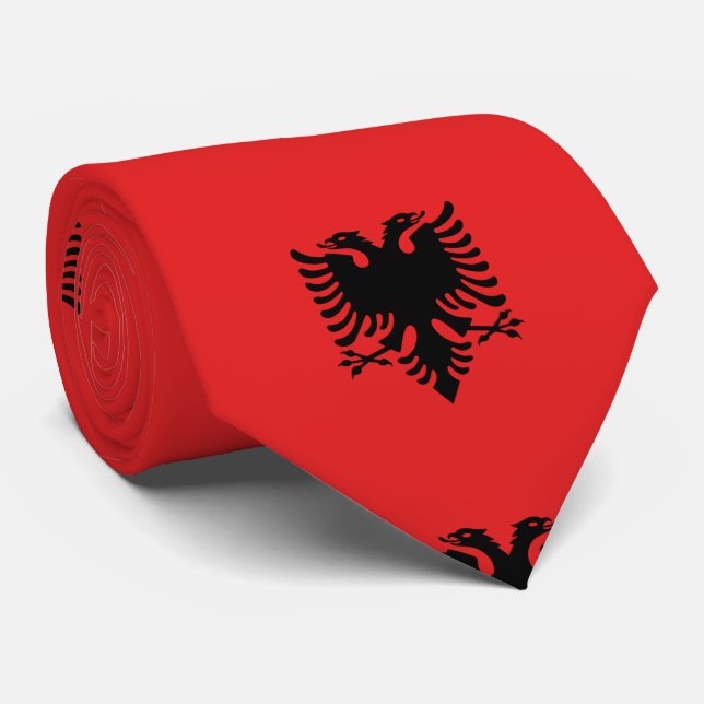Corbata Bandera de Albania (Enrollado)