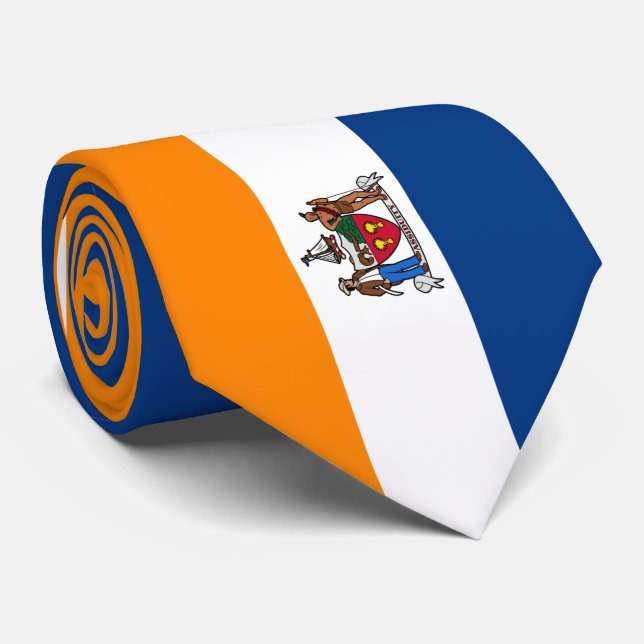 Corbata Bandera de Albany (Nueva York) (Enrollado)