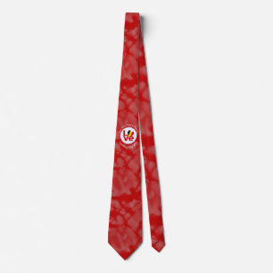 Corbata Bandera de AMOR roja de Bélgica personalizada