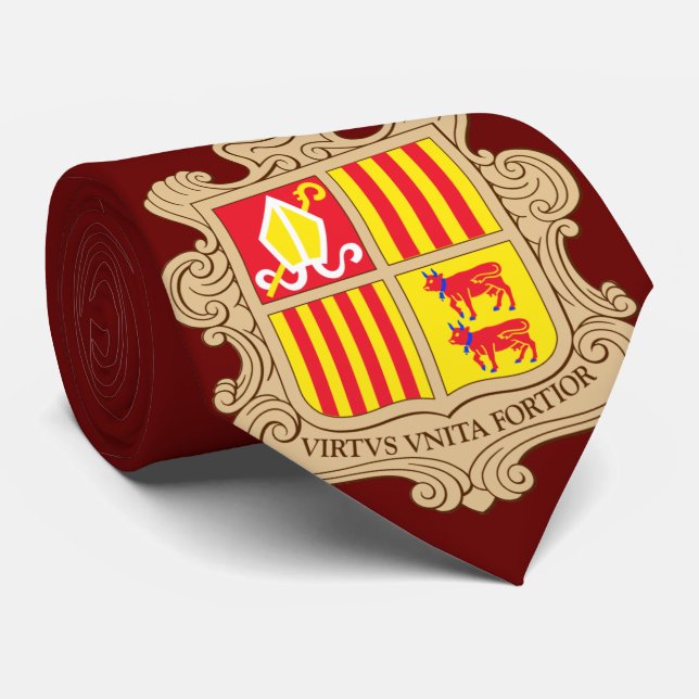 Corbata Bandera de Andorra (Enrollado)