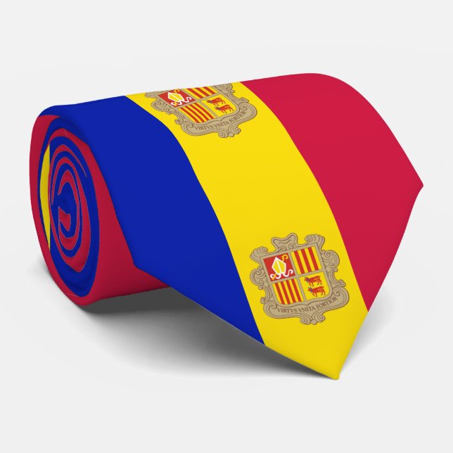 Corbata Bandera de Andorra (Enrollado)