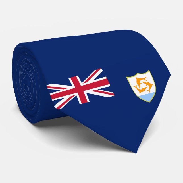 Corbata Bandera de Anguila (Caribe) (Enrollado)