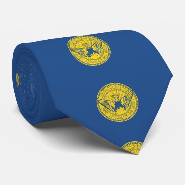 Corbata Bandera de Atlanta, Georgia Tie (Enrollado)