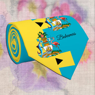 Corbata Bandera de Bahamas y negocios en Bahamas, viajes y