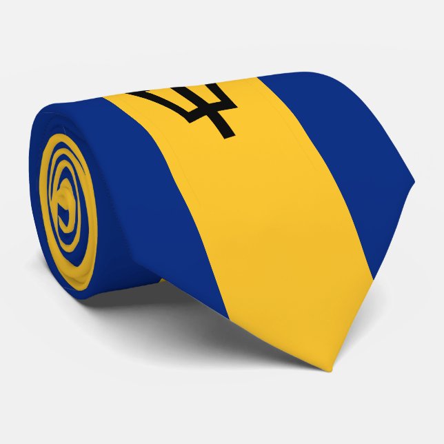 Corbata Bandera de Barbados (Enrollado)